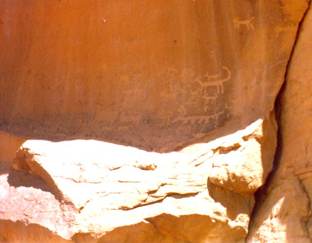 [Chaco Canyon petroglyphs]